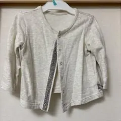 アイボリー チェック柄 カーディガン