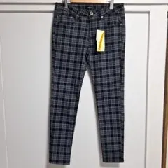 FULL GLOW チェック柄 スキニーパンツ Lサイズ