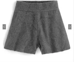 GRLニットショートパンツ グレー M