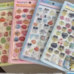 Tamagotchi 3Dぷっくりシール 訳あり4枚セット マスキングテープ付き