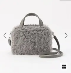 新品未使用　MONO COMME CA 2WAY フェイクファー ボストンバッグ