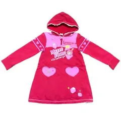 メゾピアノ ベリエちゃん 赤×ピンク ワンピース120cm