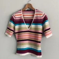 定価7.5万 Cruciani カシミヤ100％　ニットトップス　Vネックのサムネイル