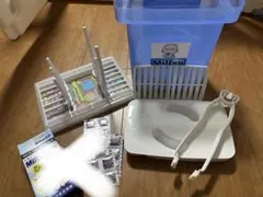 ミルトン　哺乳瓶消毒ケース　水切りラック　のセット