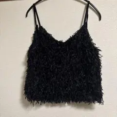 ブラック　ホワイト　ファーベスト　２枚セット