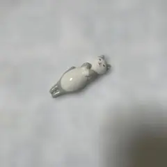 猫型陶器箸置き グレー