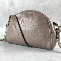 【美品•現行✨】イルビゾンテ ハーフムーン ショルダーバッグ ブラウンベージュ系