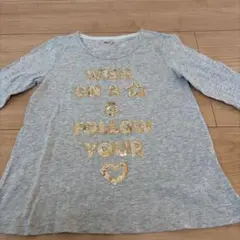 ギャップキッズ　長袖カットソー　ロンT 140センチ　グレー　スパンコール　春秋