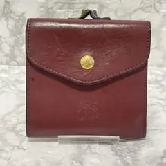 IL BISONTE イルビゾンテ　がま口ニつ折り財布　レザー
