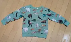 H＆M動物柄 緑色 トレーナー 130cm~