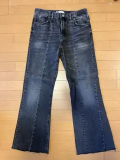 ZARA ブラックデニムフレア