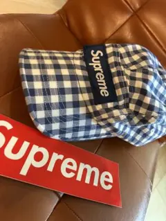 美品 Supreme シュプリーム　23SSギンガムチェック ボックスロゴcapのサムネイル