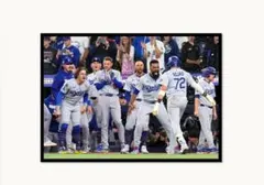 A4 額付き ポスター DODGERS ロハス 劇的 ホームラン ！！！