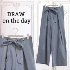 DRAW on the day》ワイド パンツ コーデュロイ【M〜L】ブルー系