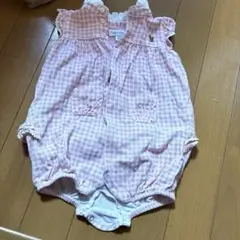 『最終値下げ！』Ralph Lauren ピンク ギンガムロンパース