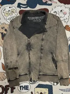 GUESS Premium スウェットライダースジャケット