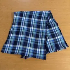 夏ストール　チェック柄　ブルー　39×180cmのサムネイル