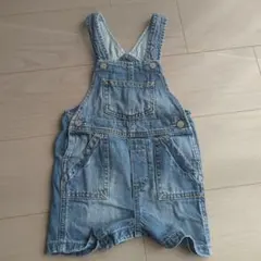 デニムオーバーオール 短パンスタイル