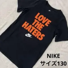 NIKE ナイキ　Tシャツ　ロゴ　黒　オレンジ　S 130 個性的のサムネイル
