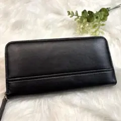 最終価格❣️長財布 ビジネスレザーファクトリー ラウンドファスナー ブラック