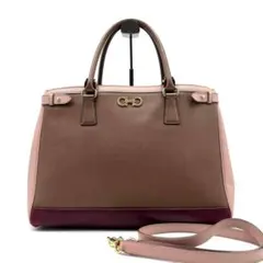 【美品】サルヴァトーレフェラガモ トートバッグ 2way ガンチーニ レザー