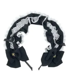 Angelic Pretty Dolceフリルカチューシャ クロのサムネイル