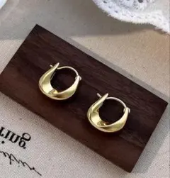 い*猫様 ぷっくりゴールドピアス