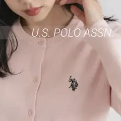 U.S. POLO ASSN. ニットカーディガン ピンク L