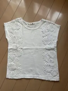 branses 刺繍入りホワイトTシャツ 120