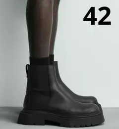 ZARA ボリュームチェルシーブーツ 完売品 41 - メルカリ