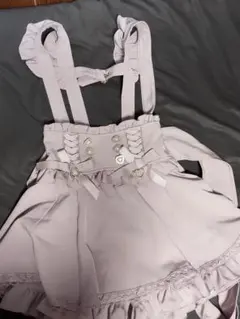 LIZLISA ❤︎サスペンダー付きティアードスカパン ピンク タグ付き