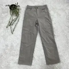 【ikka】イッカ　美品✨コーデュロイ　グレー　パンツ ストレート　Mサイズ　綿