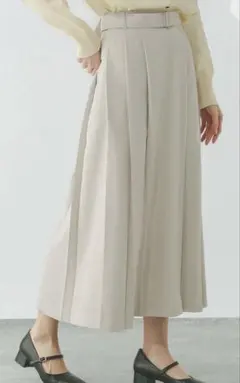 グローバルワーク　イージーケアチノプリーツスカート