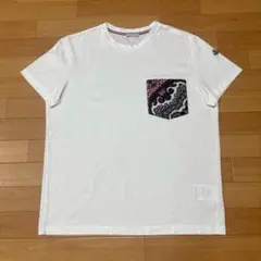 〔美品〕モンクレール　ペイズリー　ポケット　ホワイト　XL Tシャツ　5S446のサムネイル