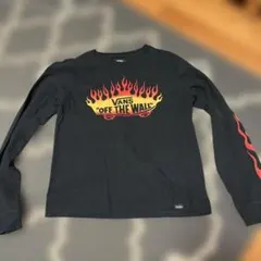 kidsVANS OFF THE WALL 長袖Tシャツ ファイヤーパターン