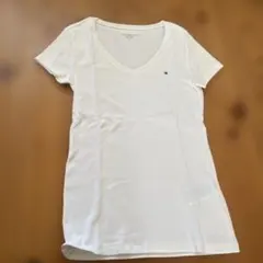 TOMMY HILFIGER ホワイト Vネック Tシャツ S/P