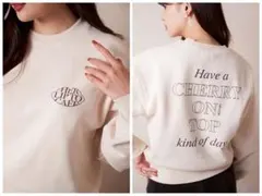 HER LIP TO CAFE スウェットクリーム色のサムネイル