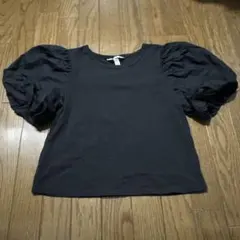 H&M パフスリーブ トップス Mサイズ ブラック