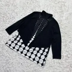 【c6969】カットソー　長袖　ブラック　ホワイト