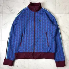 LACOSTE モノグラムジャカード トラックジャケット 36 M ブルー
