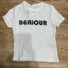 プチバトー ホワイト 半袖Tシャツ 86cm