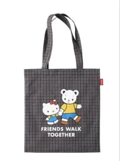 【新品】ファミリアfamiliar　ハローキティ　トートバッグ　黒　サンリオ