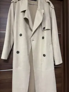 【未使用】ZARA ザラ スエード調 トレンチコート ベージュ