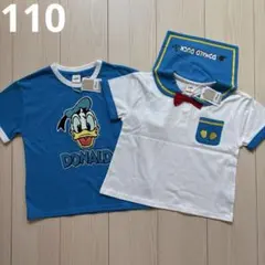 【ディズニー】ドナルド キャラクター 刺繍 Tシャツ セーラー 110