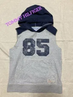 【未使用】TOMMY HILFIGER フード付ノースリーブ パーカー