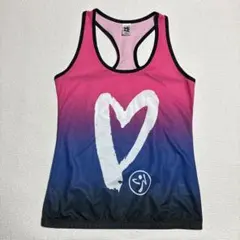 【美品】ZUMBA タンクトップ グラデーション Sサイズ