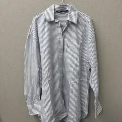 zara ストライプ　長袖シャツ