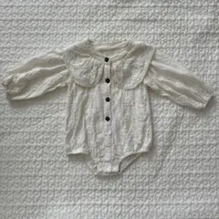 ロンパース　花柄　刺繍　70 ベビー　女の子