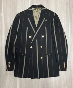 【LARDINI ラルディーニ】毛芯 ダブルジャケット ブラックストライプ 春夏のサムネイル