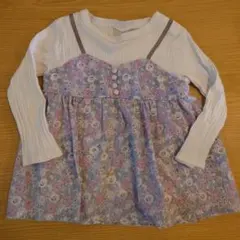 petit main 花柄長袖カットソー 90